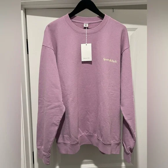 Sporty & Rich x Lily's Sweets "Tasty & Rich" Sweater (Color Lilac) Size Large - Picture 2 of 8